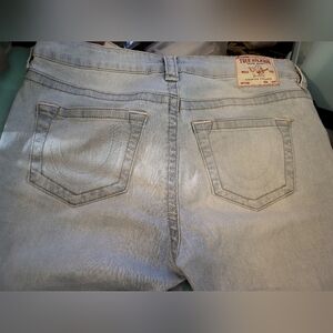 Mens Light Wash True Religion  " Billie" Straight Leg Jeans sz 32